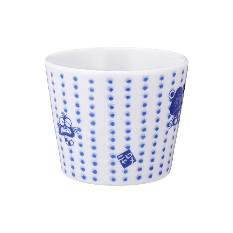 赤塚不二夫 「 バカボン 」 ニャロメ 蕎麦猪口(そばちょこ) 直径8cm 青 904103