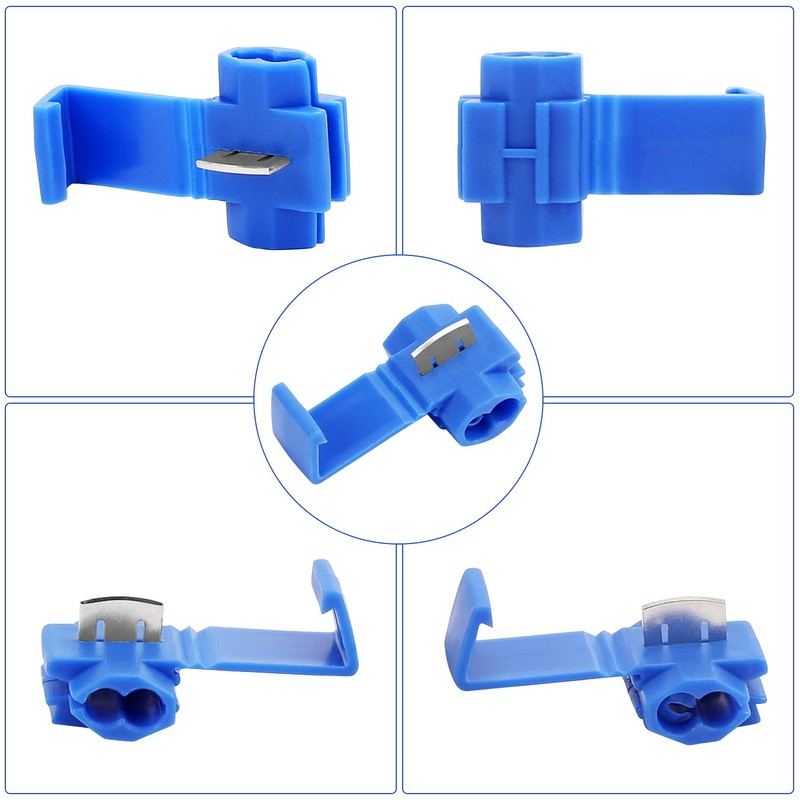 PRECIHW 200pcs Solderless Quick Splice Snap Wire Connectors, 18-14 AWG