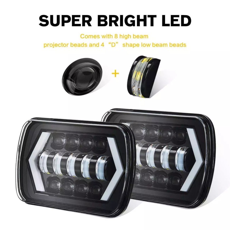 Unbranded For Toyota Pickup 1982-1995 Truck 4Runner 5x7" 7x6" LED