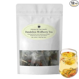 Dandelion Wolfberry Tea - Supports Kidneys & Liver Health with a Natural Blend of Seven Herbal Ingredients 120g per bag Beverage Traditional - Quantity: 1-Bags[Try it]