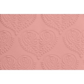 FMM Embossed Patterned Impression Icing Rolling Pin 16.5cm x 1.2cm PAISLEY HEART