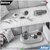 LVVIL Couch Cup Holder Pillow Tray with 6 Slots, Gaming
