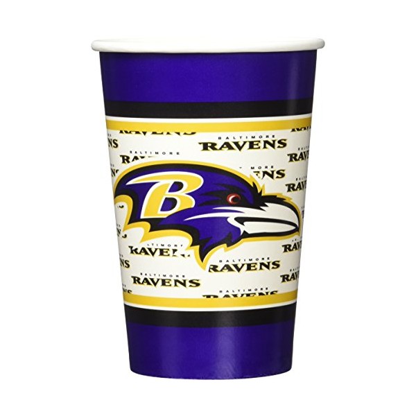 NFL Baltimore Ravens Disposable Paper Cups, Pack of 20