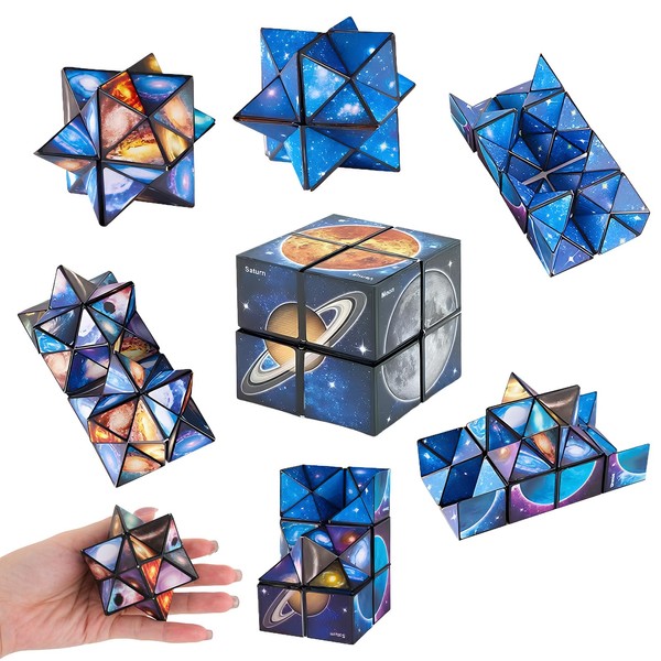 GCNWW 2 in 1 Starry Sky Infinity Cube Toy for