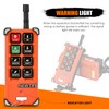 NEWTRY 8 Buttons Wireless Crane Remote Control 12V 2 Transmitters