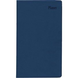 Zettler - Pocket Planner 2025 Blue, 9.5 x 16 cm, Pocket Calendar with 112 Pages in Plastic Sleeve, 1 Week on 2 Pages, Separate Address Book, 8 Week to Overview, Moon Phases and German Calendar