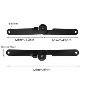 Savagrow 4pcs 180 Degree Rotatable Support Hinges Black 9" Folding Lid Support Hinges