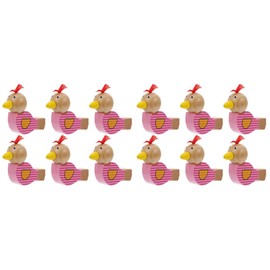 Toyvian 12 pcs Musical Instrucment Toys Wood Bird Whistles Kid Whistle Toy Whistle Plaything Bird Design Whistles