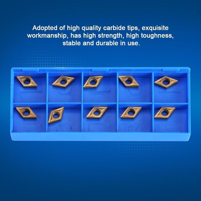 Carbide Reversible Plates, Rotary Indexable Insert, Pack of 10 DCMT070204