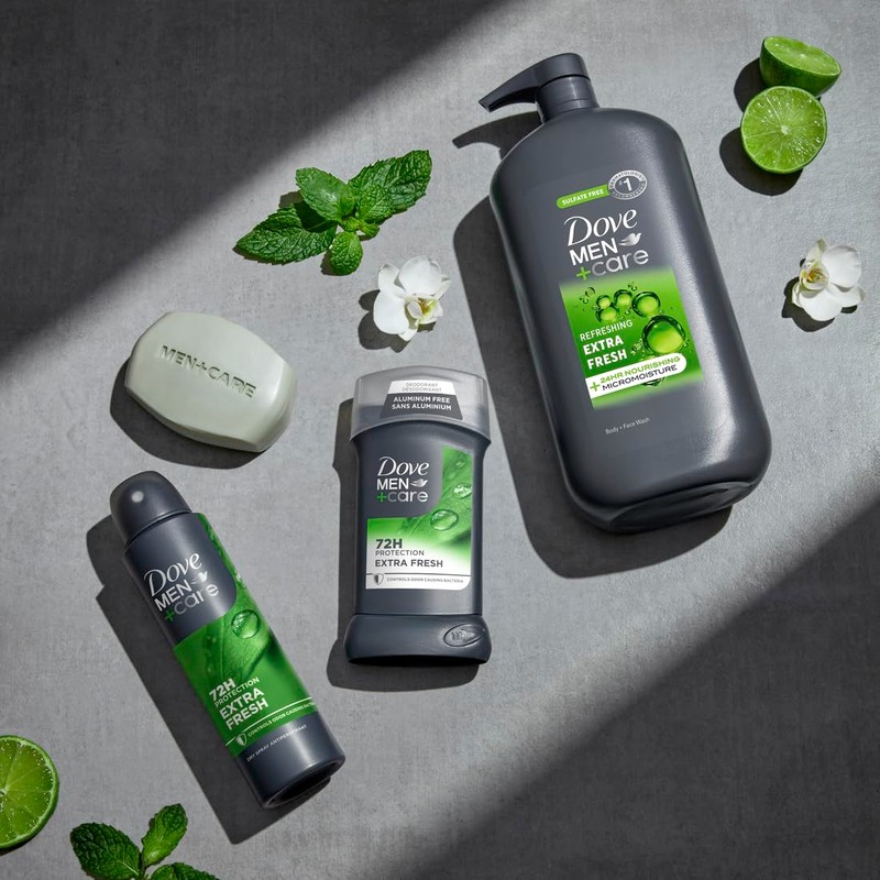 DOVE Men + Care Body Wash and Face for Fresh,