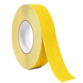 Zo.Yehaa Grip Tape Anti Slip Tape 1 Inch, 33 Feet, Yellow Heavy Duty Non Skid Tape for Stairs Outdoor/Indoor, Waterproof Safety Adhesive Strips Roll for Ramp Traction Tread Staircases, 80 Grit