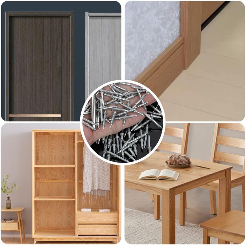 Pack of 400 seamless nails with double-headed skirting thread, double-headed