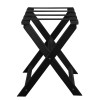 Homeroots Earth Friendly Black Folding Luggage Rack With Black Straps