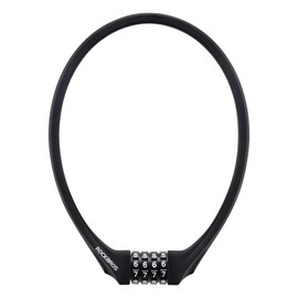 ROCKBROS Bike Lock High Security Bicycle Lock Cable Lock Combination Lock with 4-Digit Code 645/9.59mm Bike Padlock Scooter Lock for Cycling, Helmets, Motorcycles, Folding Bikes Black/Gray/Blue