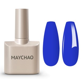 MAYCHAO 15ML Neon Blue Gel Nail Polish 1Pc Bright Blue Gel Polish Soak Off UV LED Nail Polish Nail Art Starter Manicure Salon DIY at Home, 0.5 OZ