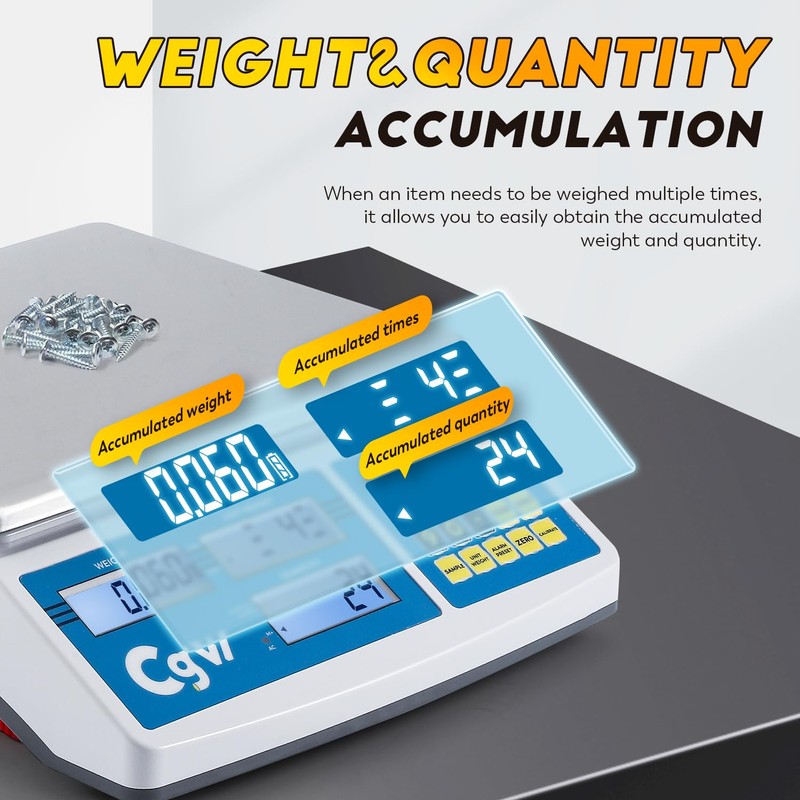CGOLDENWALL Industrial Counting Scale lb/g/kg Digital Inventory Scale for Small