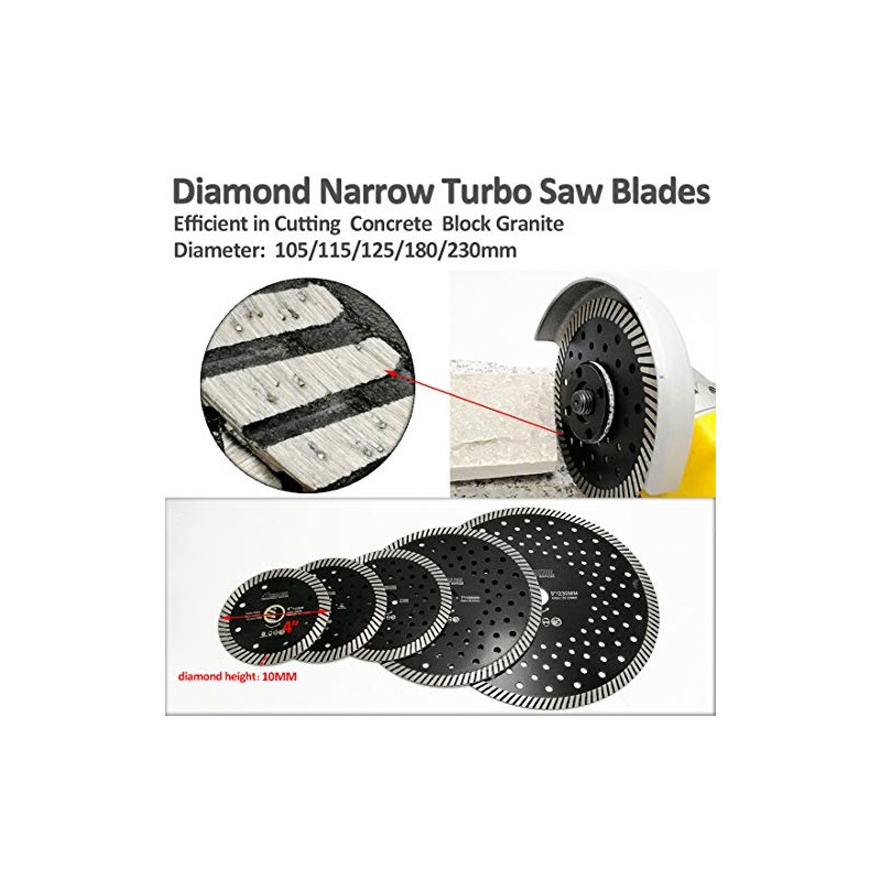 4.5“/115mm Hard Granite Diamond Cutting Disc with Multi Holes for