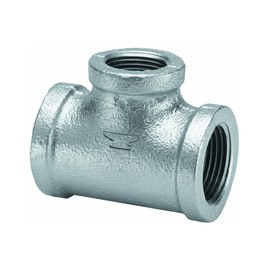 Anvil 8700120804, Malleable Iron Pipe Fitting, Tee, 1/4" NPT Female, Galvanized Finish