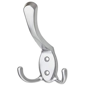 Gedotec Juna Vintage Coat Hook Antique Brass Double Hook 123 x 76 mm Polished Chrome-Plated