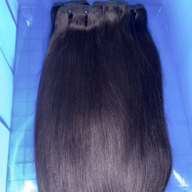 Wholesale Cuticle Aligned Human Hair Extensions Unprocessed Raw Hair Bundle Natural Straight Hair Bundlesstyle: 1pcs bundle straight, color: natural black, Stretched Length: 14 Inches