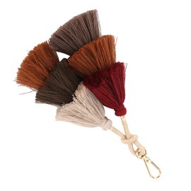 Crafts Tassels, Cotton Thread Tassel Keychain DIY Colorful for Keys for Handbags for Mobile Phones for Birthdays for Mother's Day(Coffee Color)
