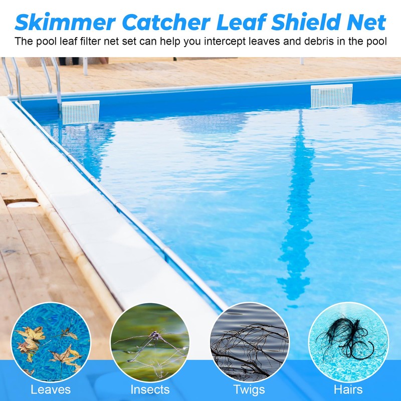XT Pool Skimmer Guard Kit,Leaf Shield Net for Inground or