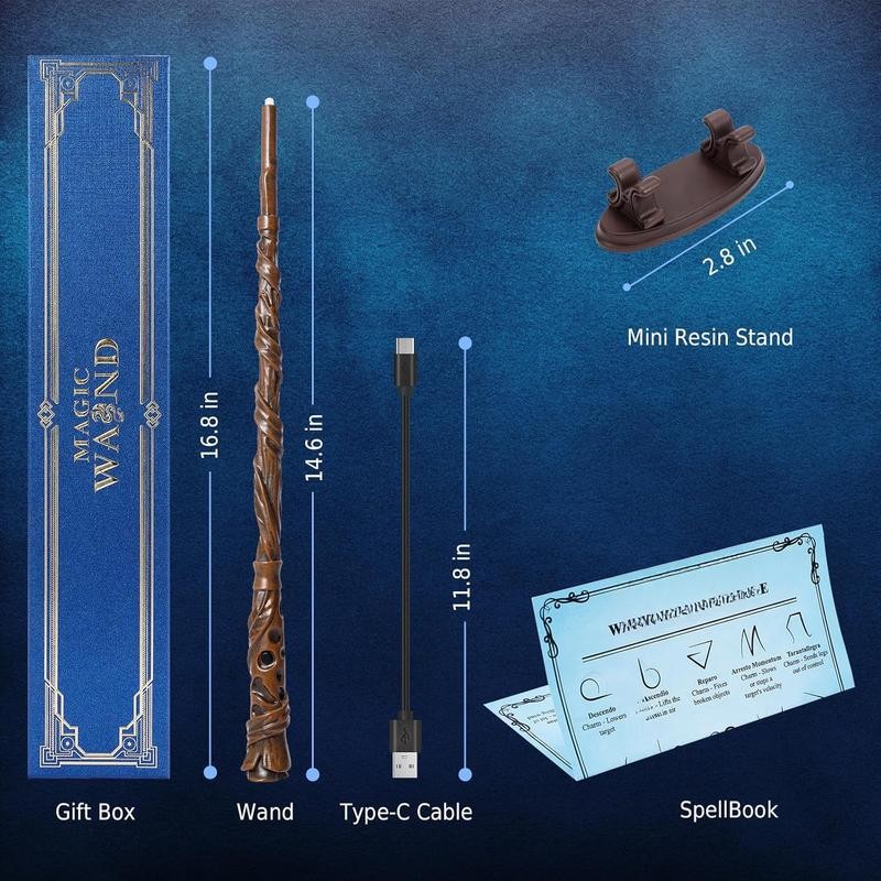 Light Up Magic Wizard Wand with 5 Static Light Colors,