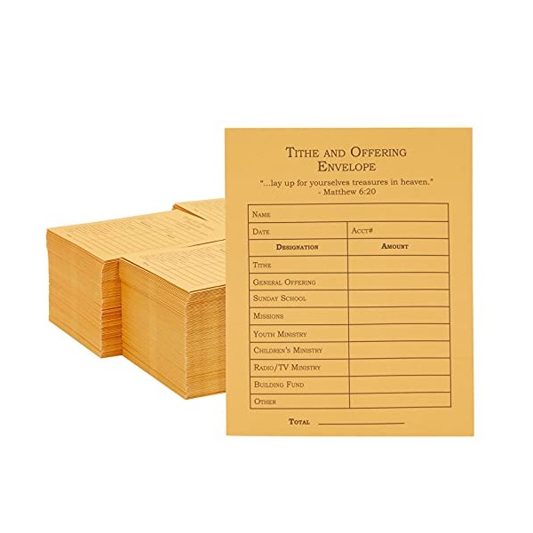 Tithe and Offering Envelopes for Church & Donations (500 Pack