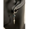 Akusetia Titanium Ring Earrings, Hoop Earrings, Men's, Women's, Silver, Simple,