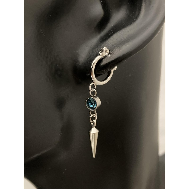 Akusetia Titanium Ring Earrings, Hoop Earrings, Men's, Women's, Silver, Simple,