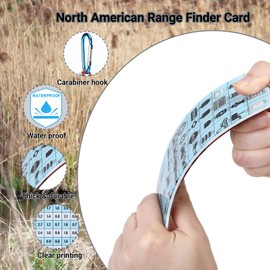 Quejowy North American Range Finder Card for Shooting Mils with Keychain, The Core Vision Training Ranging Card for Ranging Distances Tactical Sniper Accessory for Hunting and Long-Range Shooting