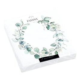 20 Napkins Wreath Full of Eucalyptus, Green, Birthday, Communion, Confirmation, Wedding, Table Decoration, Decoupage, Decoupage, Decoupage, 33 x 33 cm