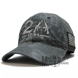Kryptek 2nd Amendment 1791 2A AR-15 Style Typhon / Gray Tactical Military Hat Cap
