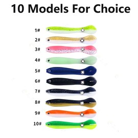 1Pcs (6#)6G 4 Inch Soft Bionic PVC Baits with Lifelike Loach Swing Tail 3D Eyes, Perfect Fishing Lure for Bass, Trout, Carp Saltwater and Freshwater Fishing