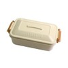 Sabu Staple 377006 Antibacterial Tie Lunch Box, 1 Tier, Beige,