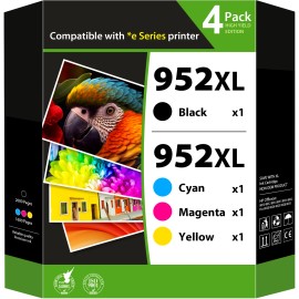 4PK 952XL Ink Cartridge For HP 952 XL Ink Officejet Pro 8710 8210 8720 8216 8715