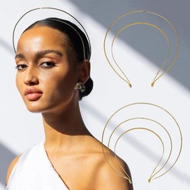 Silver Goddess Headpiece - Multi-layer Hair Crown with Metal Base, DIY Hair Hoops for Women and Girls, Hair Accessories