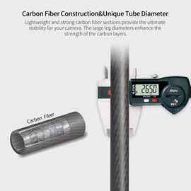 SIRUI ST-125 Waterproof Carbon Tripod with Triangular Center Column, Compact Lightweight Tripod,150cm/59 inch, Load 12KG/26.4lbs