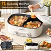 Stariver 7L Electric Hot Pot with Divider, 1200W Electric Pot,