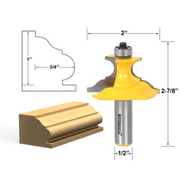 Yonico 16157 1-Inch Pedestal Base Architectural Molding Router Bit 1/2-Inch Shank