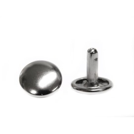 Double-Sided Extra Large Caulking Silver Head 0.5 inch (13 mm) Set of 50 (Foot 13 mm (Long Legs)