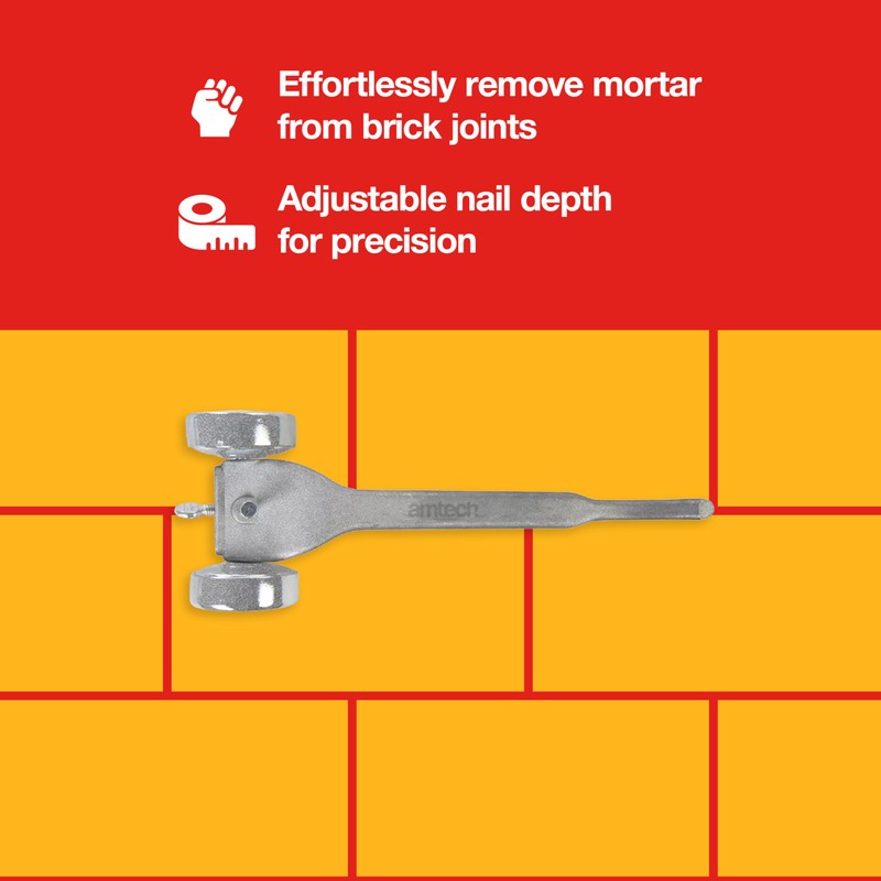 Amtech - Brick Joint Raker for Home DIY, Durable Aluminium
