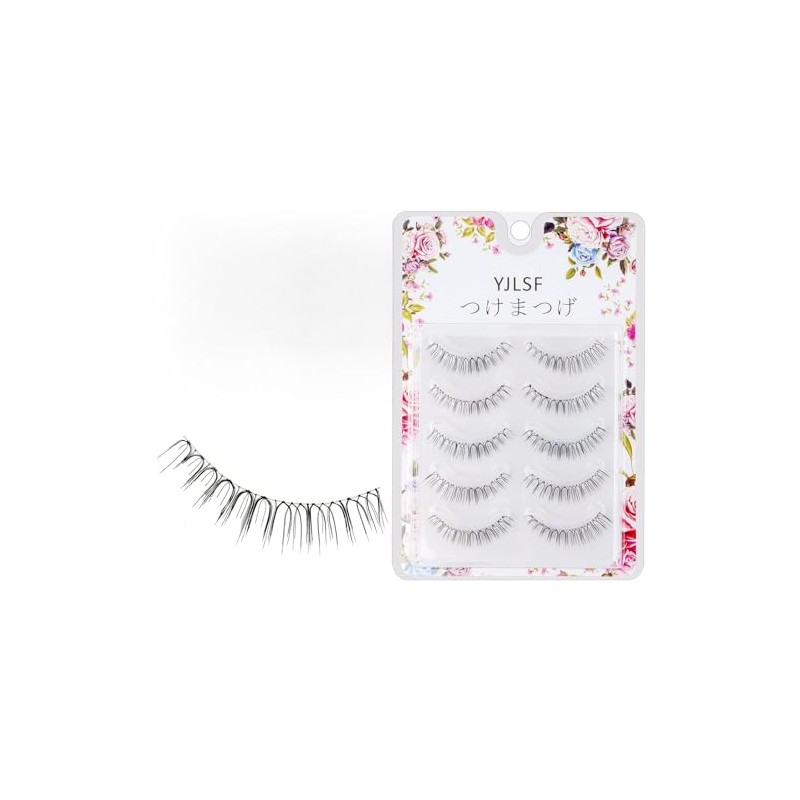 A05 False Eyelashes, 3D, 5 Pairs Natural Eye Butt Eyelashes,