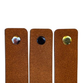 Brute Strength - Leather Drawer Pulls - Suede - Cognac - 2 pcs - 6-1/2 x 1 ’’ - Leather Handle - Leather Dresser Pulls - Cabinet knobs Dresser knobs - Dresser Handles