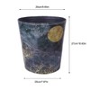 Scakbyer Trash Can, 10L/2.64 Gallon PU Leather Wastebasket, Decorative Waterproof