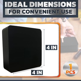 Rubber Bench Block for Jewelry Making - 4'' X 4'' Solid Rubber Block Jewelers Bench Block for Hammering, Shaping, Chasing - Black Jewelry Soldering Block for Jewelry Making Jewelry Rubber Blocks