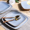 AmorArc Ceramic Dinnerware Sets for 4, 12 Pieces Square Handpainted