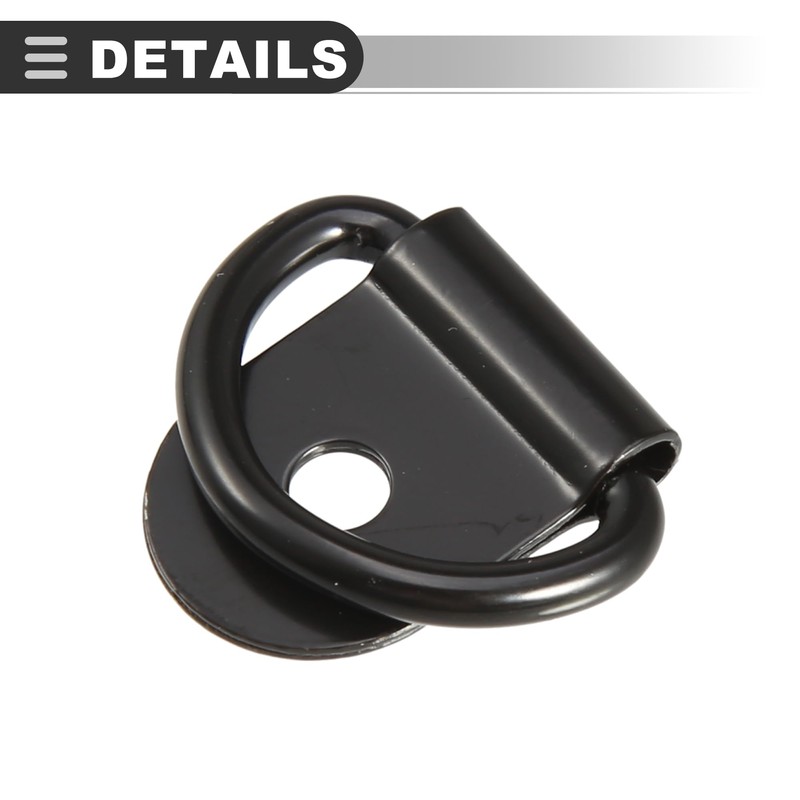 Motoforti Universal D Rings Tie Down Anchor, Steel, Black, 4