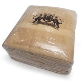 Royal Comfort World Famous 100% Bath Towel Size 24x48 at 10.5 LBS pe dz Weight ! Pack of 12 Towels. DO not Settle for Less! Towels for Pool, Gym, Spa,and Dorm. (Tan, 12)