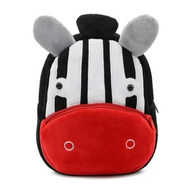 KISSOURBABY Zebra Backpack for Toddler Boys, Toddler Bookbag Girl Dinosaur Toys Bags(Zebra)